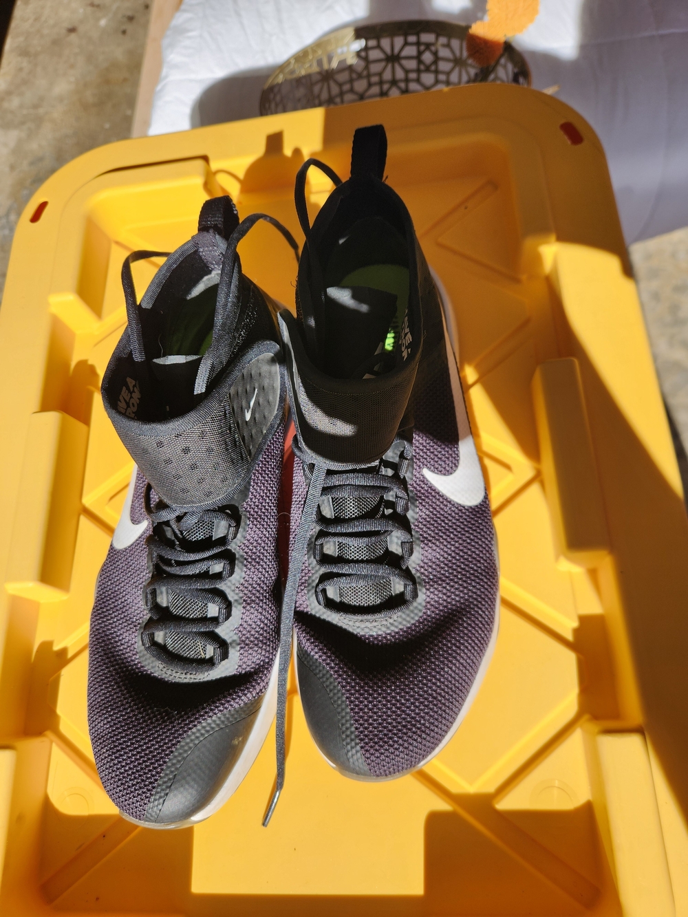 Nike High-Top Athletic Sneakers in Purple and Black